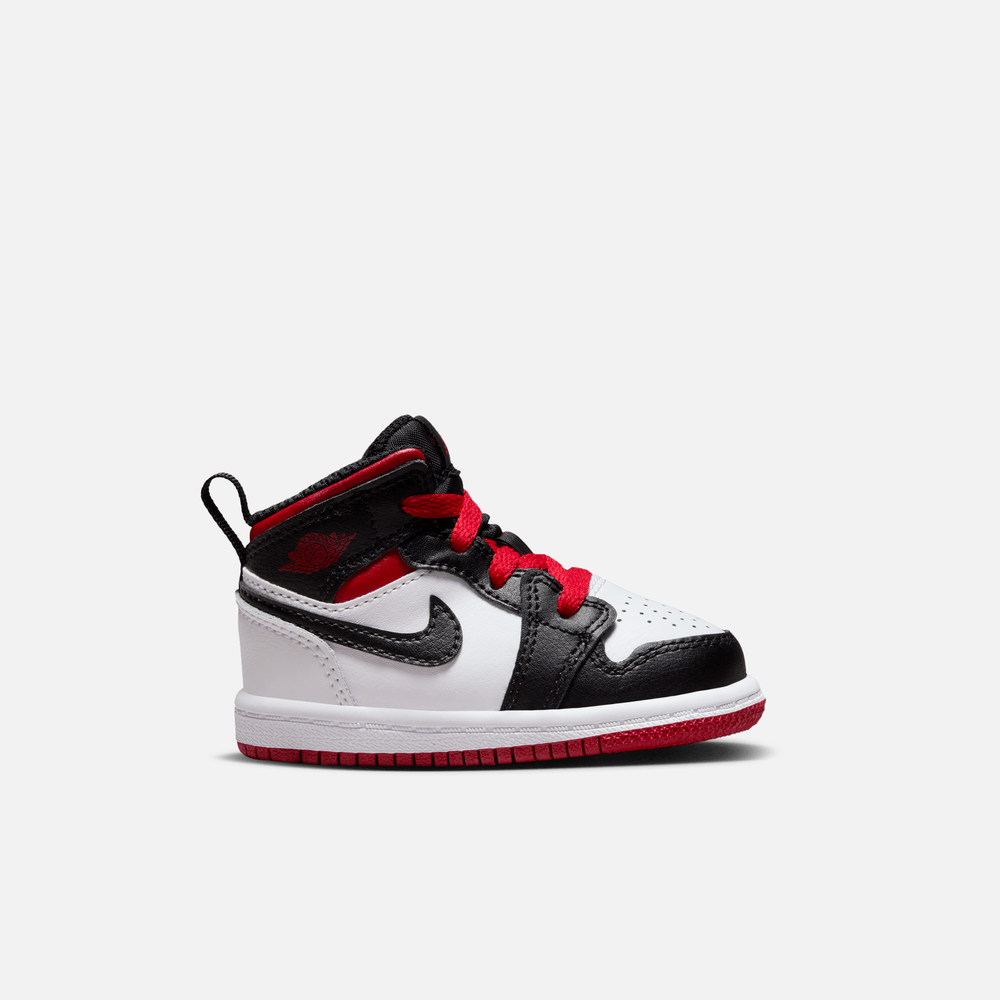 AIR JORDAN 1 MID 'BLACK/FIRE RED-WHITE' – Superkicks