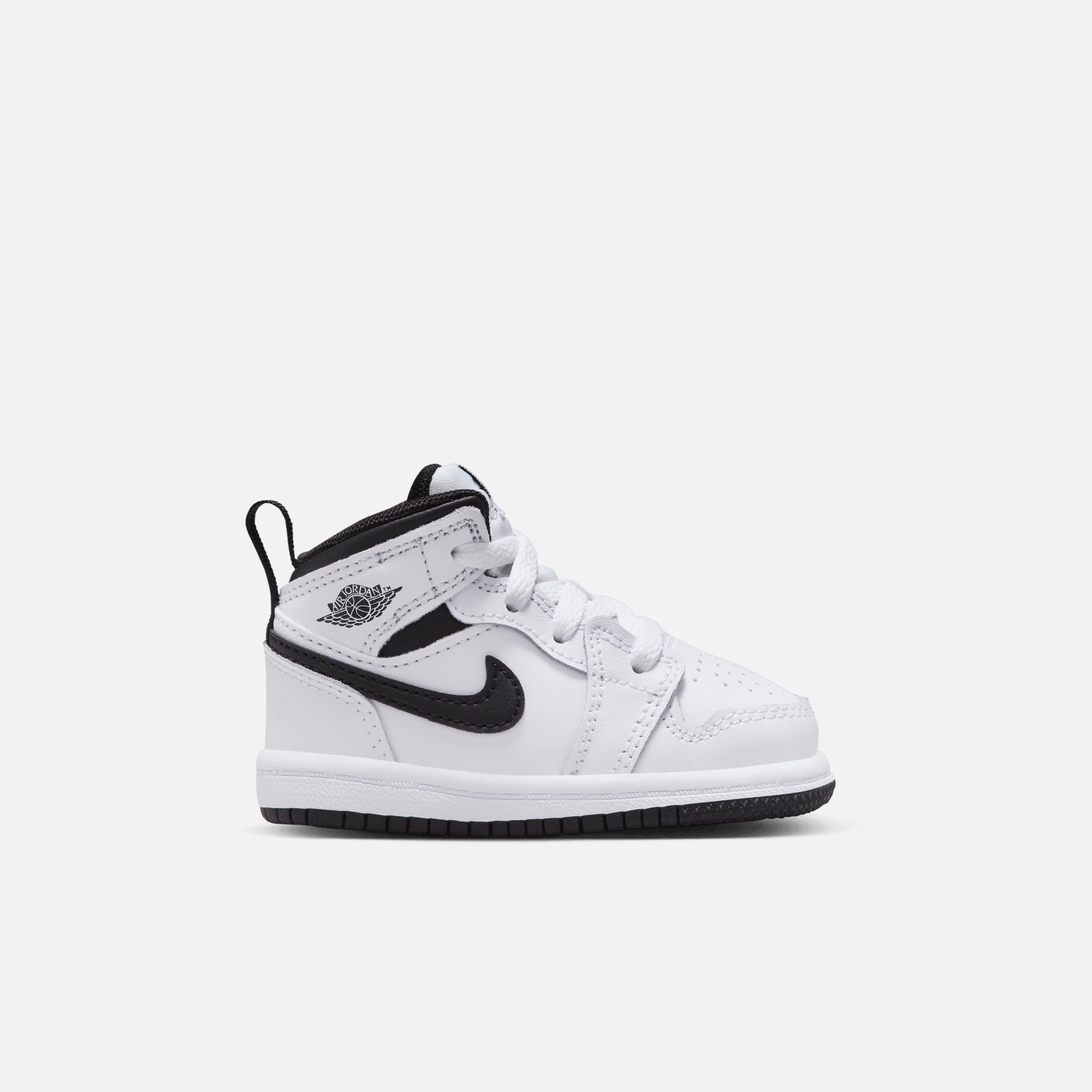 Air Jordan Kids' 1 Mid White Black (TD)