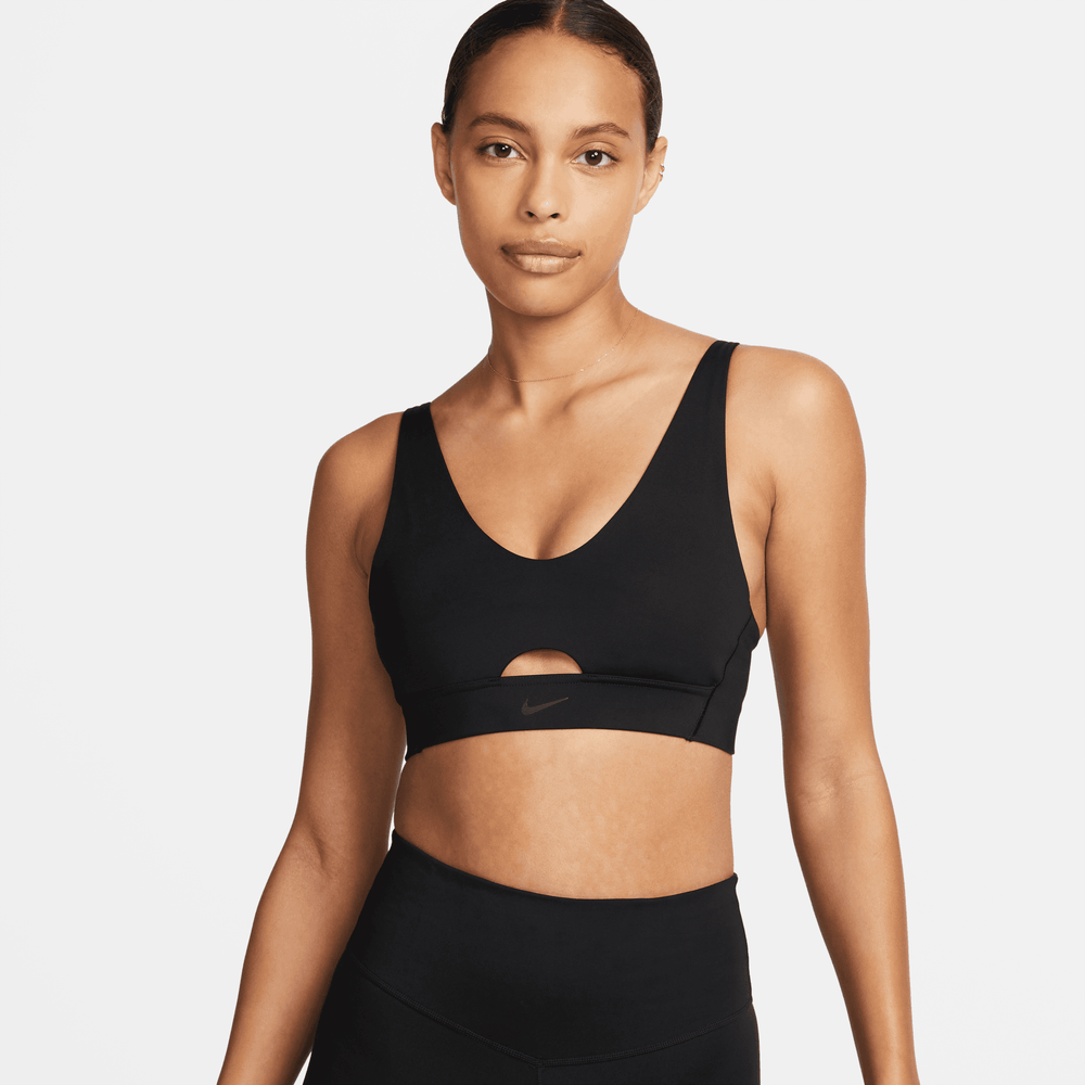 Nike Dri-fit Icon Clash Swoosh Medium-support Padded Keyhole Ditsy Floral  Print Sports Bra in Black