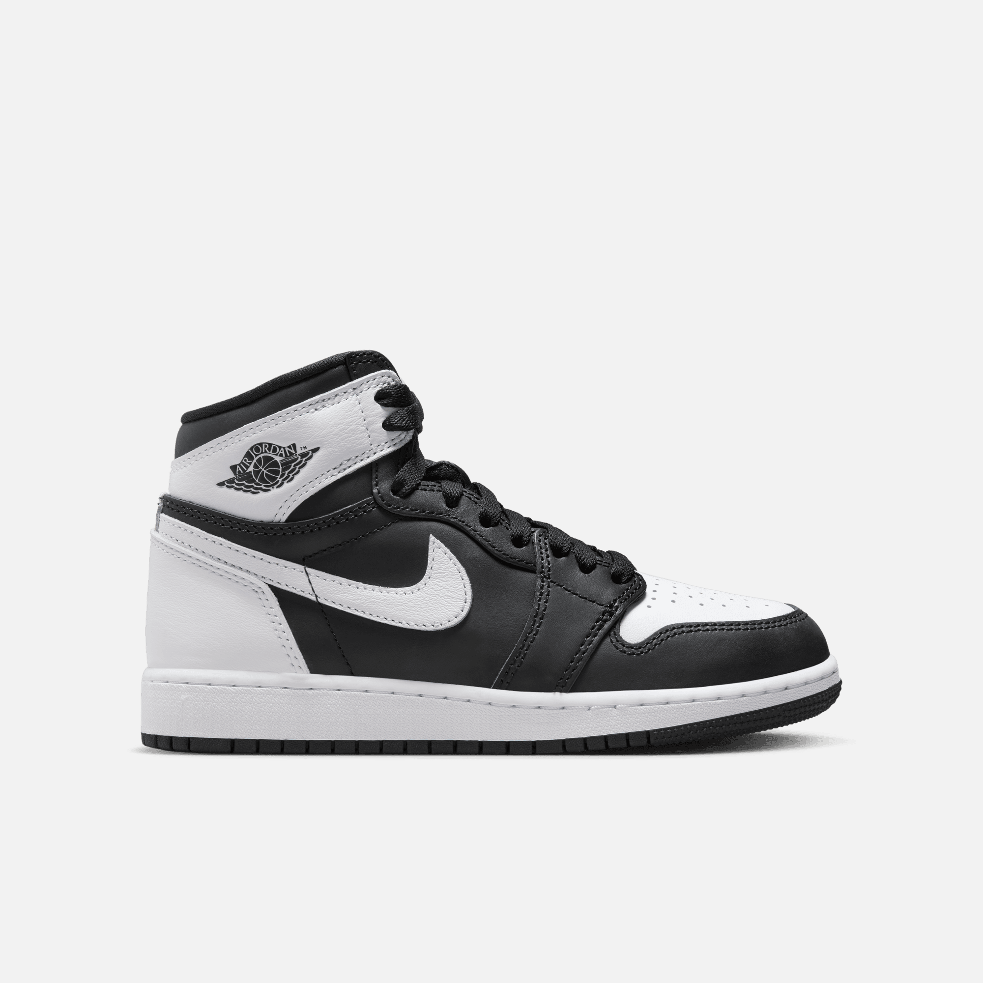 Air Jordan Big Kids' 1 Retro High OG Black White (GS)