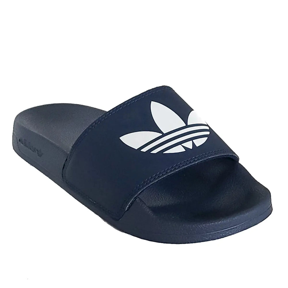 Adilette White and Adi Blue Slides, Originals