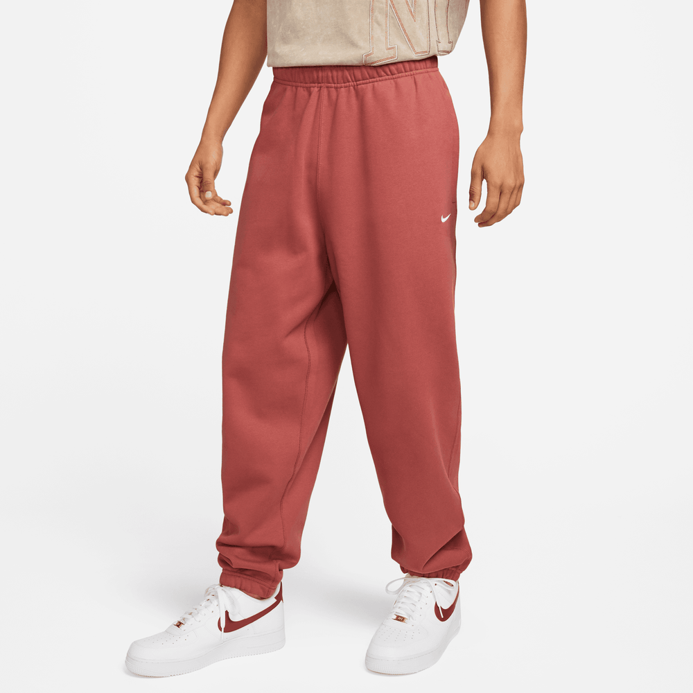 Nike SOLO SWOOSH Brushed-Back FLEECE Open-Hem Pants, FN3342-010