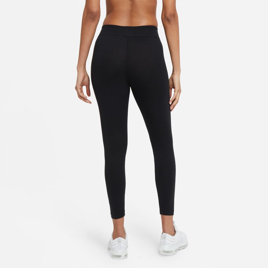 Nike Sportswear Essential High Rise Leggings 'Black White' - Puffer Reds