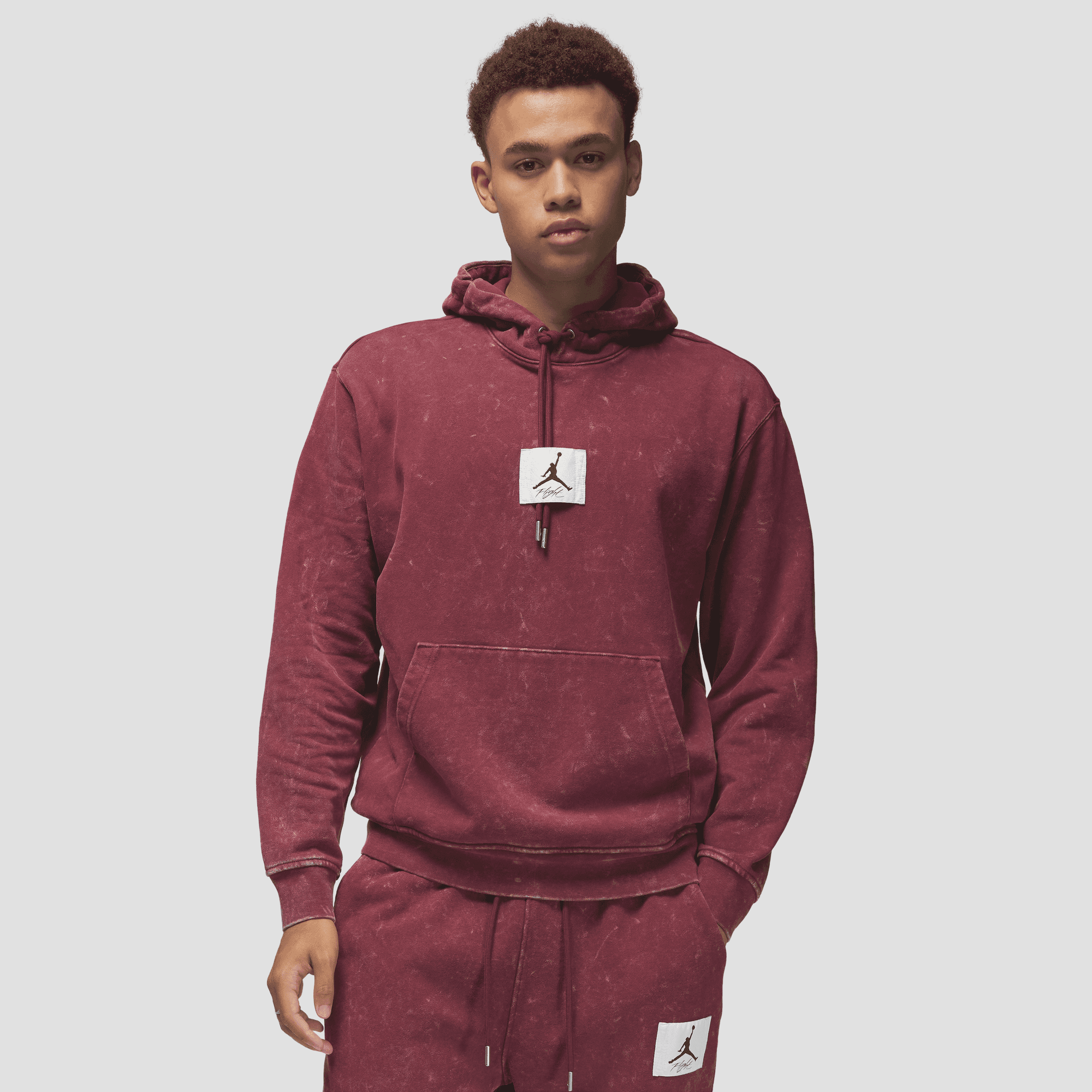 Air Jordan Essentials Washed Red Fleece Hoodie