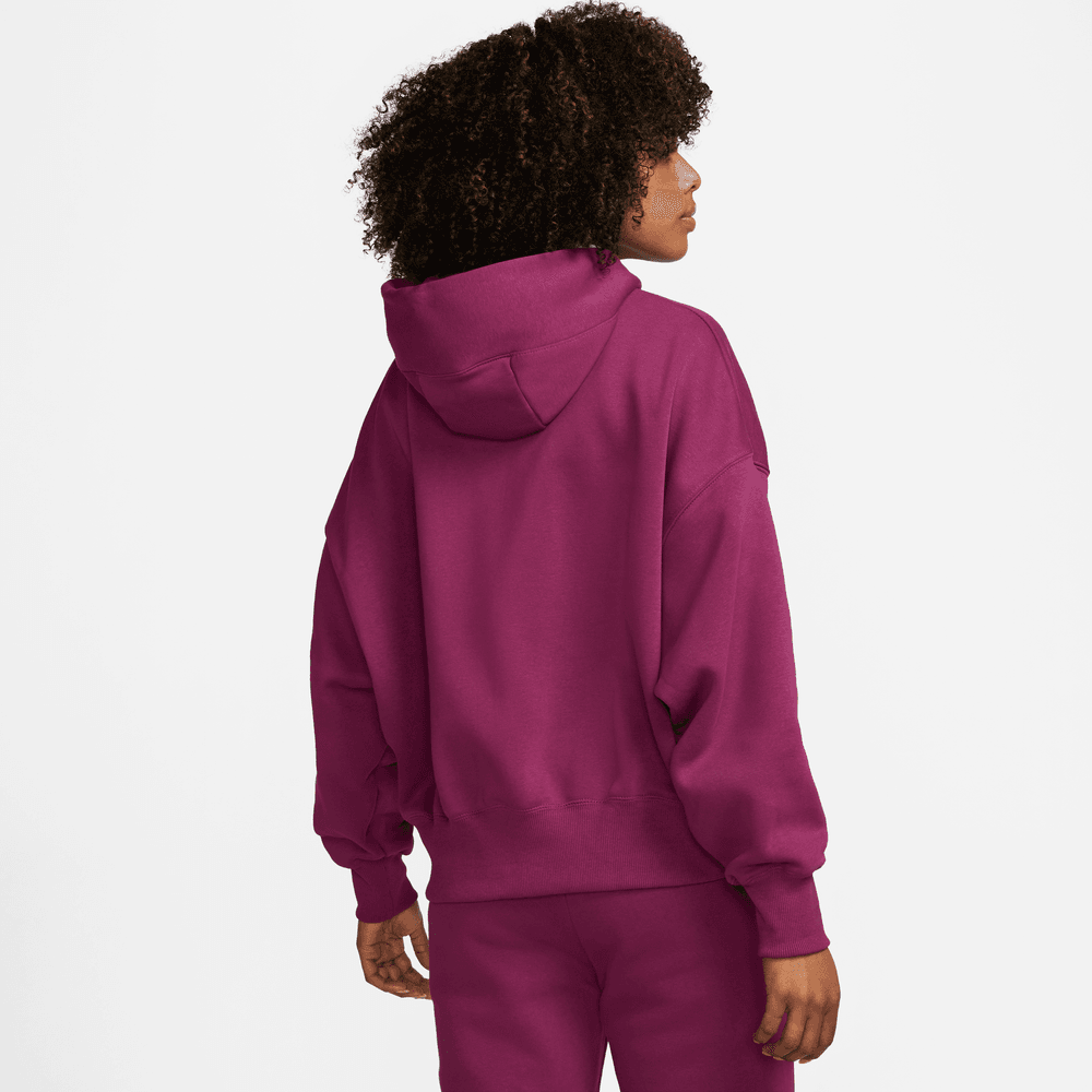 Nike Women's Oversized Swirly Crop Top Purple - Puffer Reds