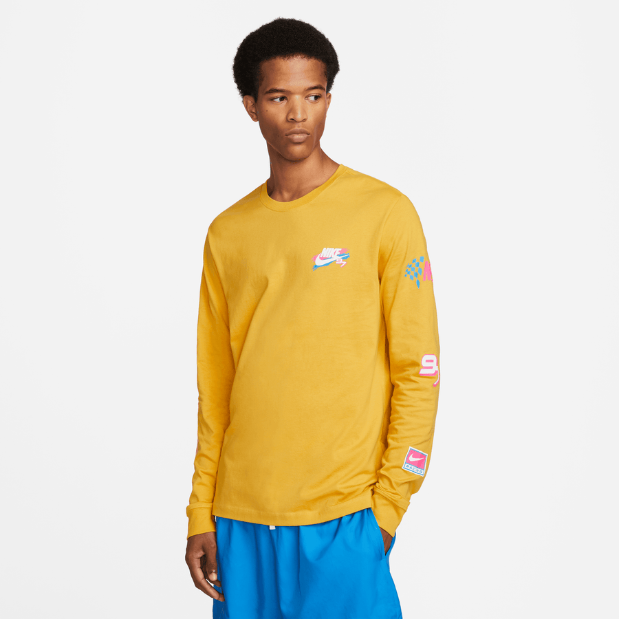 Nike Long-Sleeve Yellow Racing T-Shirt - Puffer Reds