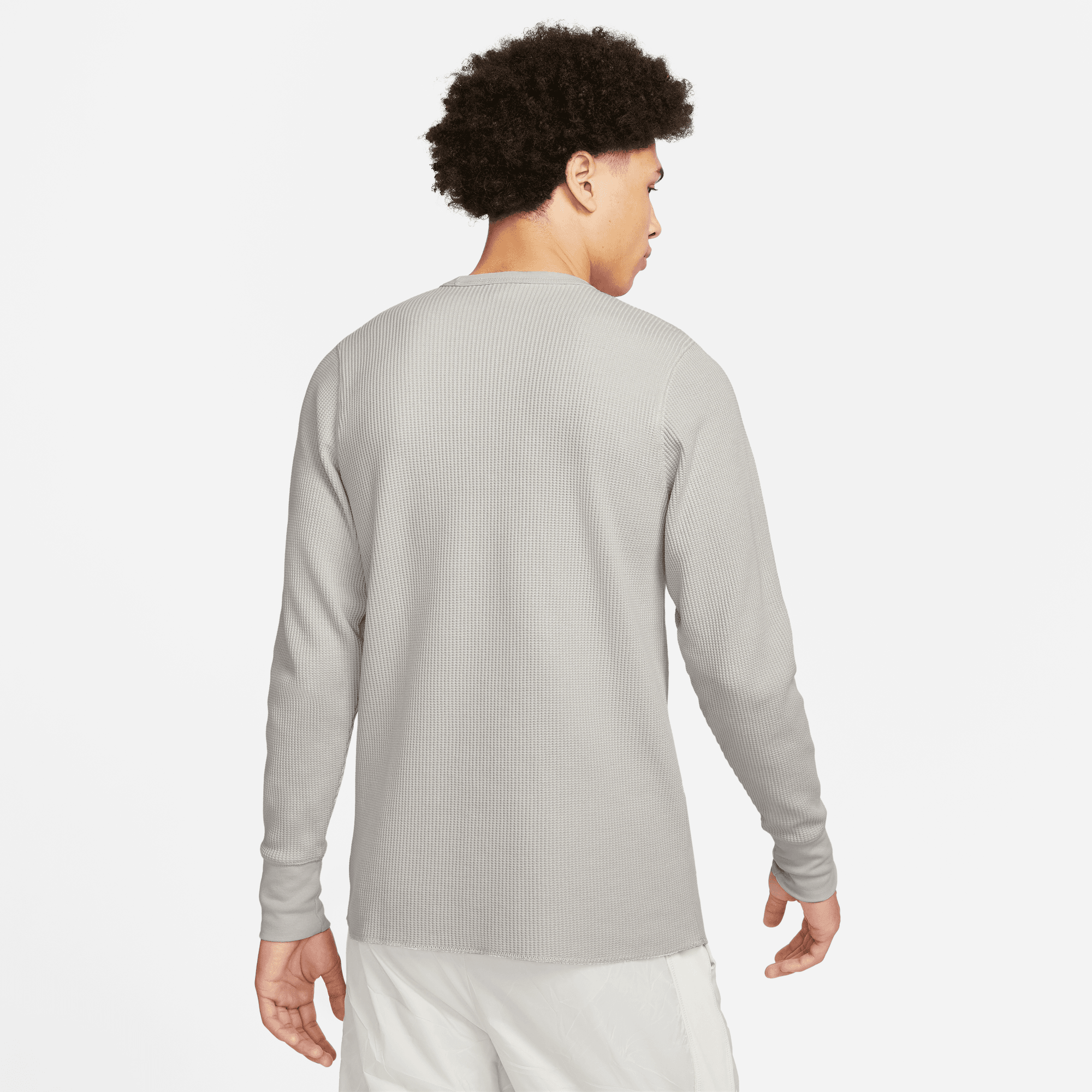 Nike Life Long-Sleeve Heavyweight Grey Waffle Top