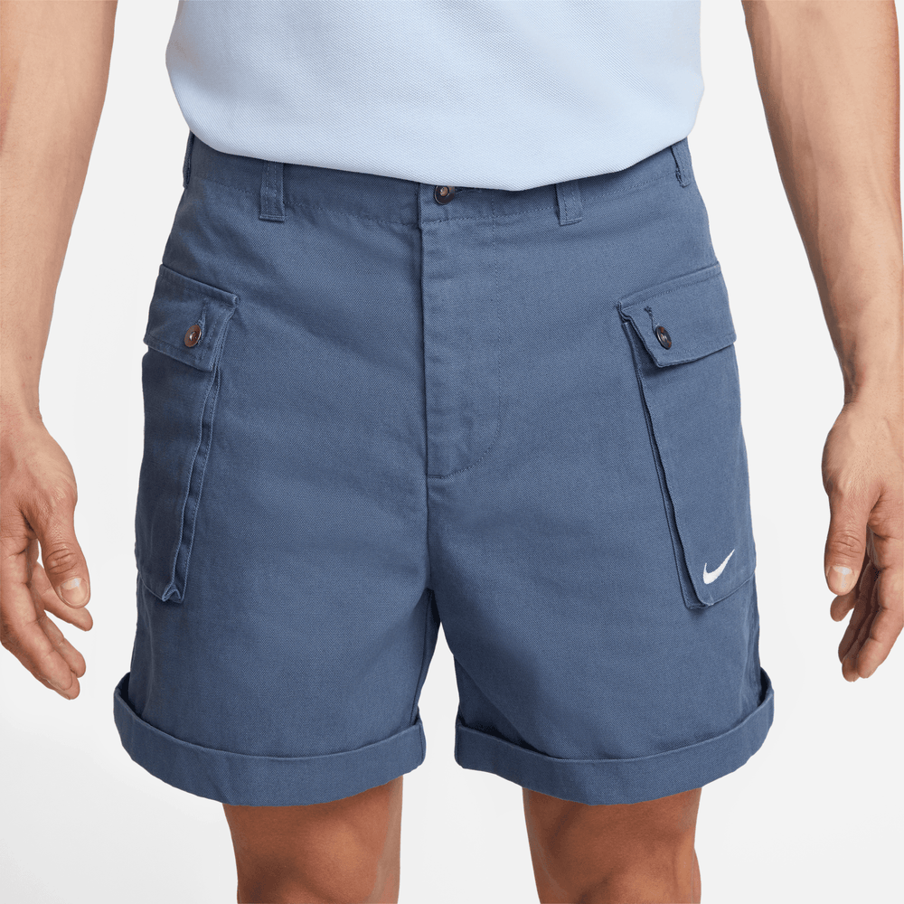 Nike Life Men's Woven Military Short-Sleeve Button-Down Shirt. Nike LU