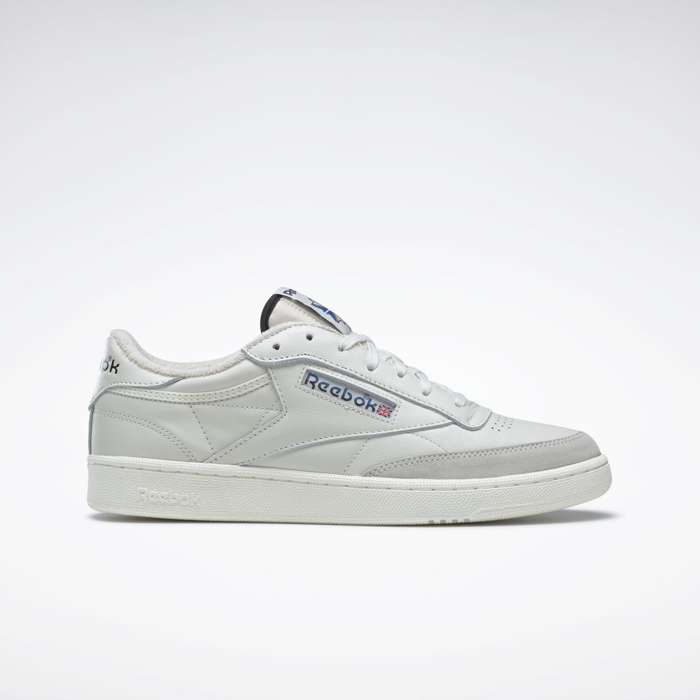 REEBOK - CLUB C DOUBLE GEO MID 'CLOUD WHITE/COLD GREY' - VegNonVeg