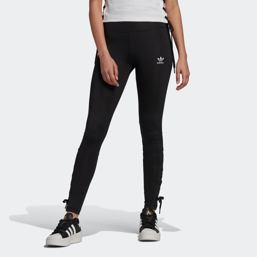 adidas Women's Black Mult Essentials 3-Stripes High-Waisted Leggings  (HK9683) M