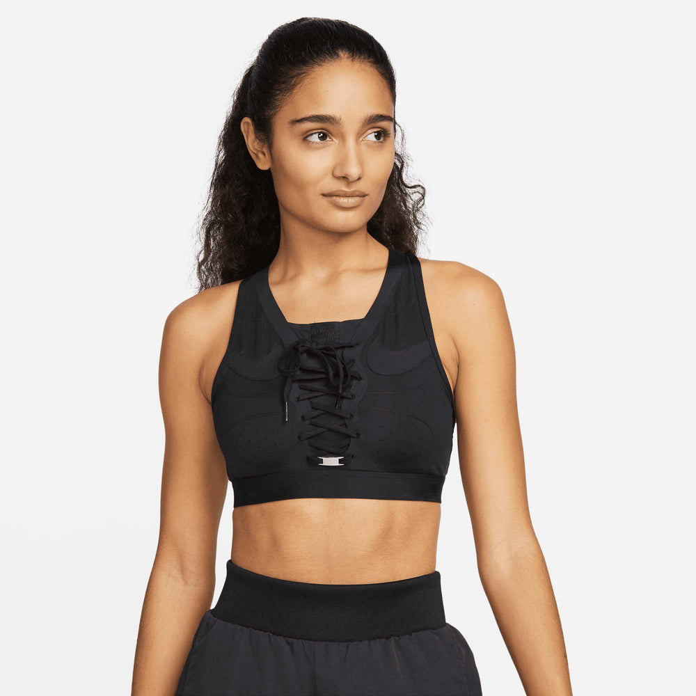 NIKE Dri-FIT Swoosh Icon Clash Sports Bra (Black, DC5544-010) in Indore at  best price by Pratham Hosiery House - Justdial