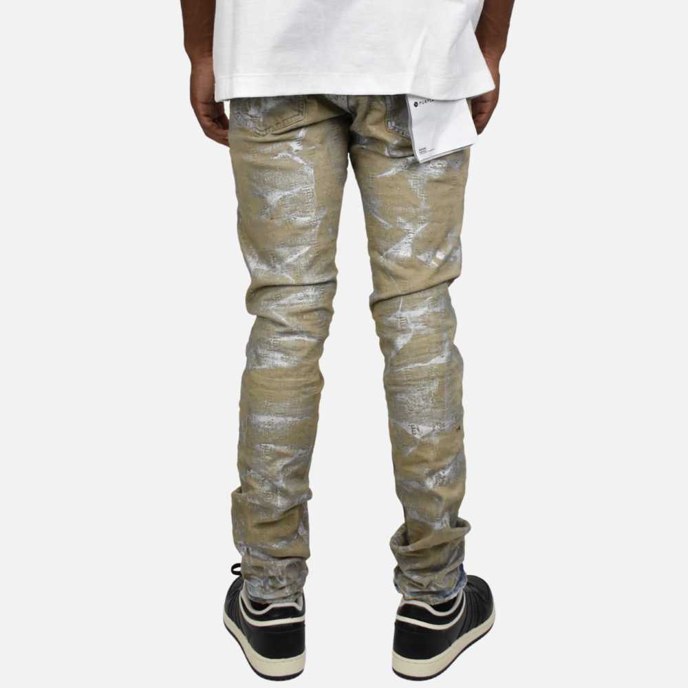 Purple Jeans Film Monogram Jacquard Denim - White 28 / White