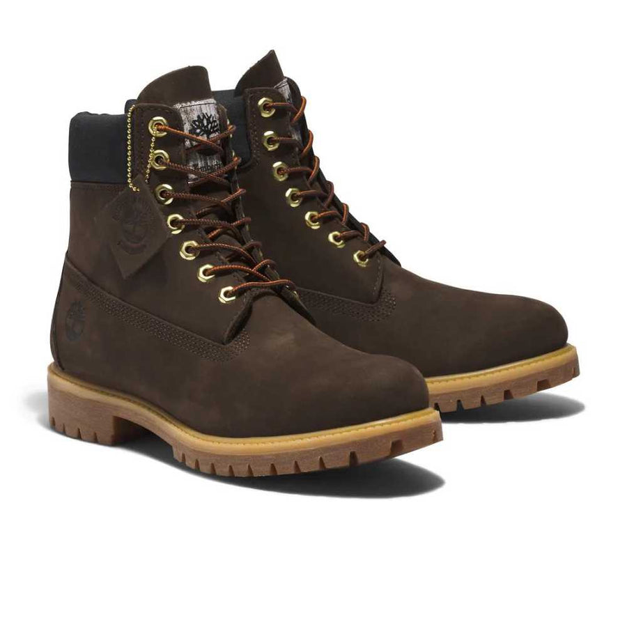 Timberland Premium Dark Brown Nubuck Waterproof Boots - Puffer
