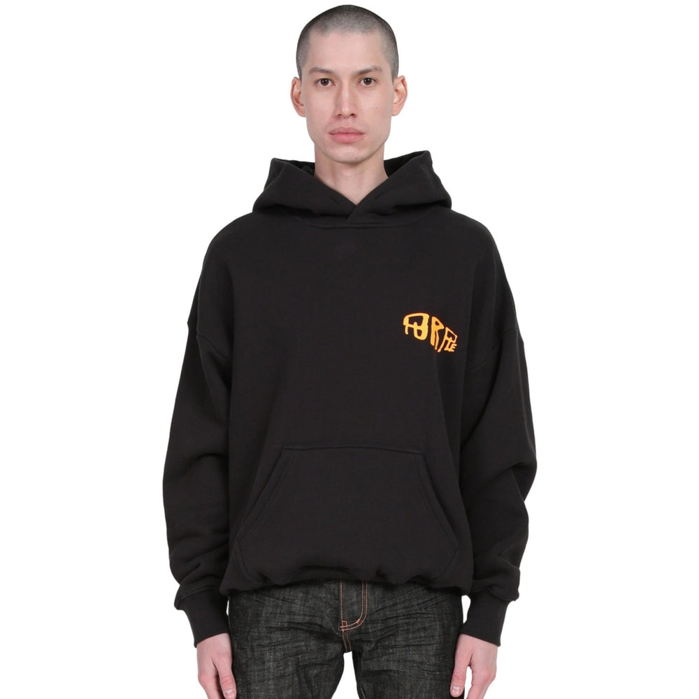 PURPLE Brand - Circle Wordmark Pullover Hoodie 'Black