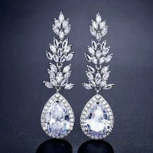 Aleda - Cubic Zirconia Bridal Earrings - More Colors Available - ADORA by Simona