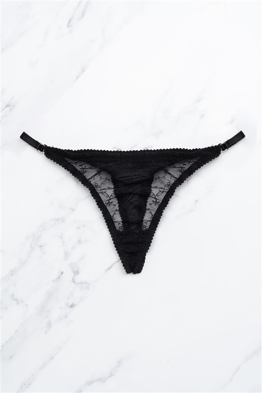 Moraj - Rayon Thongs with Lace Waistband, violet