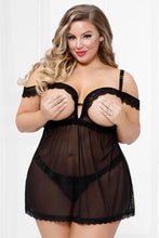 Load image into Gallery viewer, Two Piece Babydoll Set with Panty
