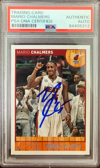 Mario Chalmers auto signed 2013 NBA Hoops #97 card Miami Heat PSA Encapsulated