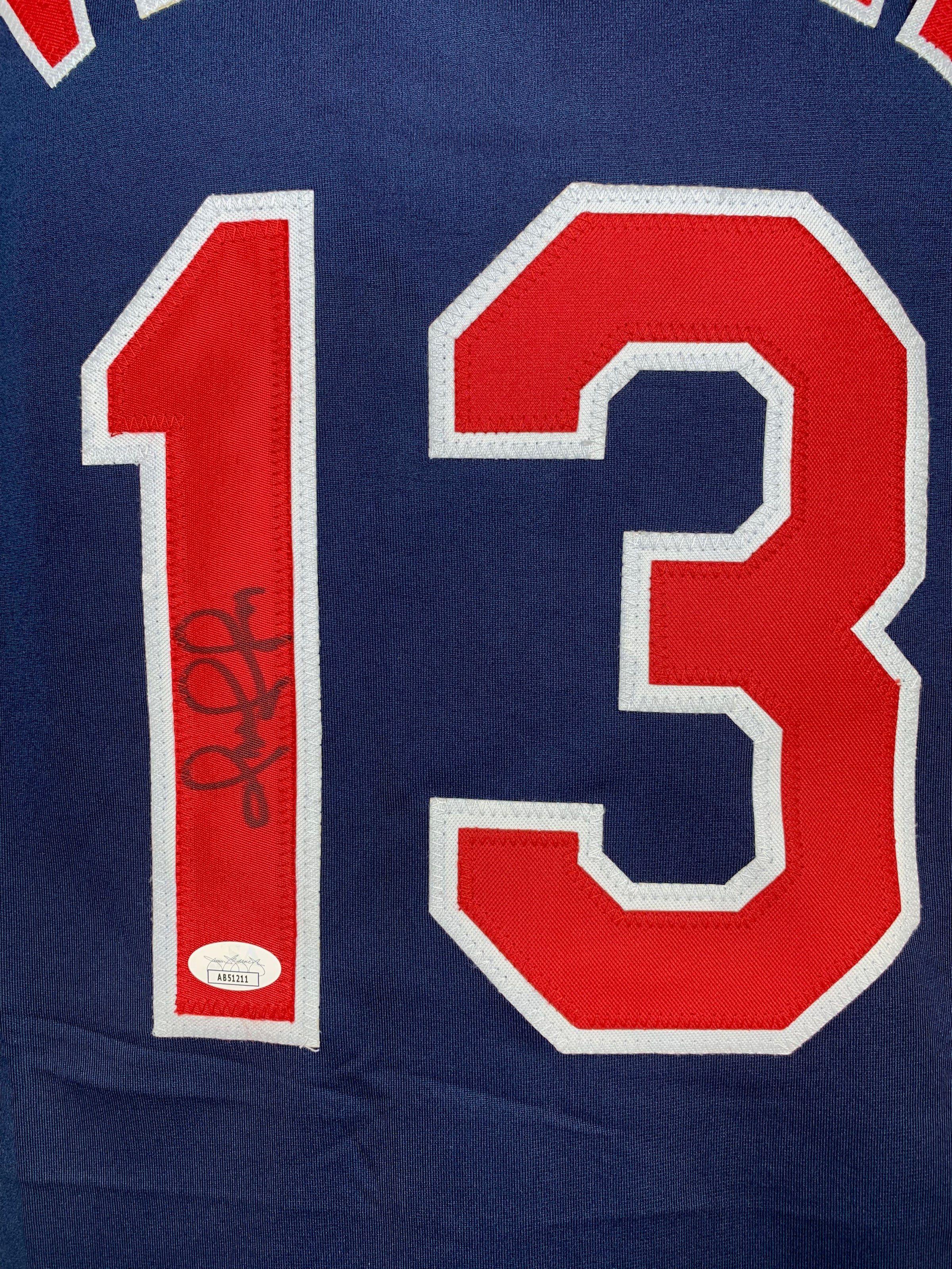 Omar Vizquel Cleveland Indians Signed Custom Red #13 Jersey JSA