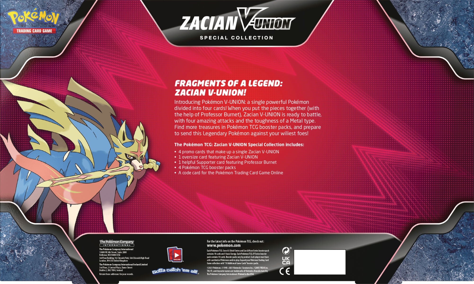 Pokemon Zacian V Union Special Collections