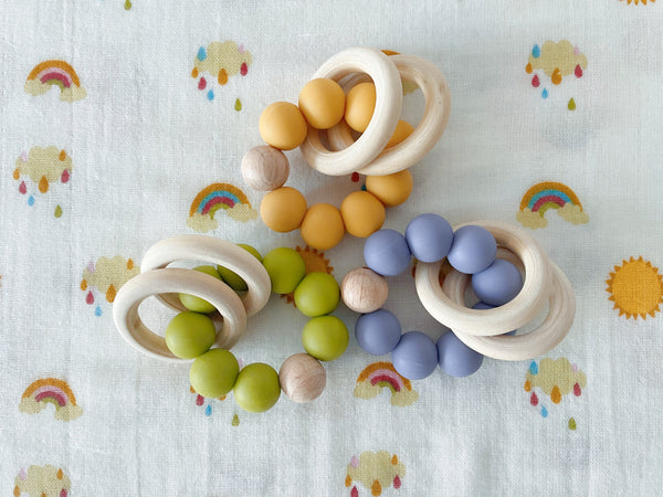 Low Round Wood|baby Teething Rings 5-pack - Beech Wood, Bpa-free, Food  Grade, Diy Crafts