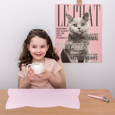 Placemat- Cat- Pink