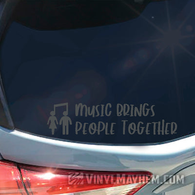 Music Brings People Together vinyl sticker