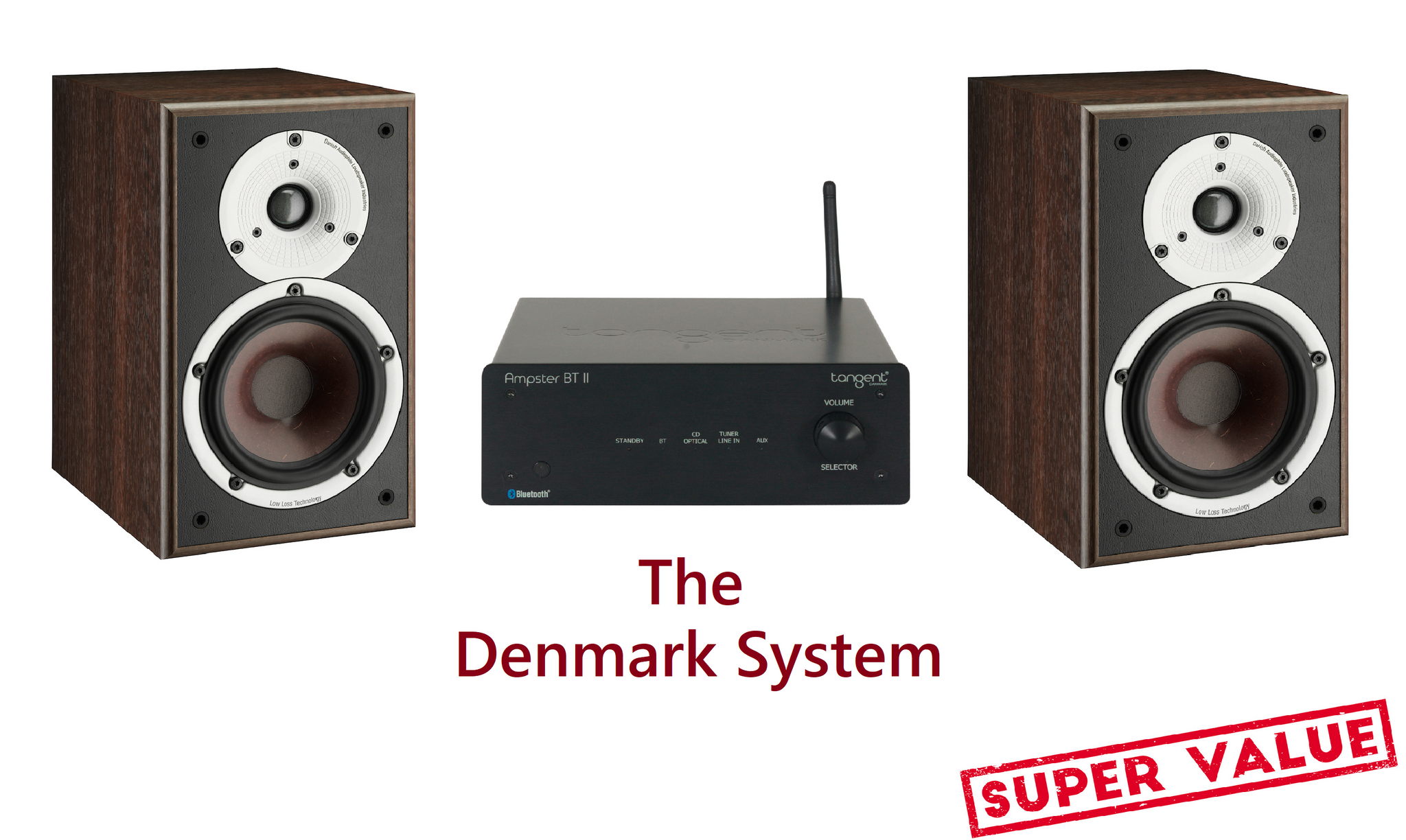 NEW! Tangent Ampster II BT + DALI Spektor 2 Speakers – Stereo