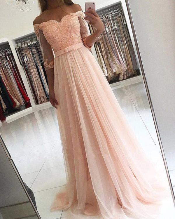 modest coral dress