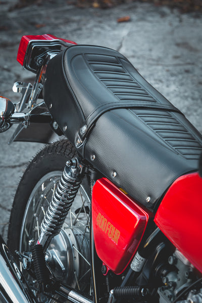 1976 Honda CB400F leather seat restoration