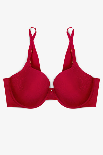 Smart & Sexy Smooth Lace T-Shirt Bra No No Red (Smooth Lace) 40DDD