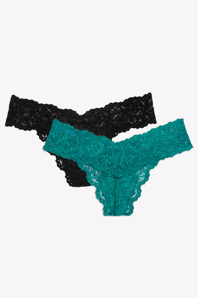 Signature Lace Thong Panty 2 Pack  Hot Fire/In The Buff – Smart