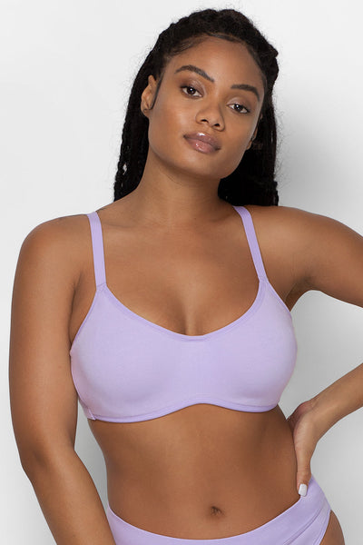 Cotton Unlined No-Wire Scoop Bra