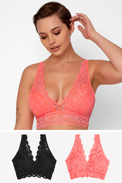 Smart & Sexy Women's Lovely Lace Racerback Bralette, Style-SA1393 