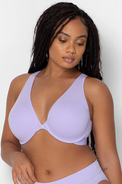 Comfort Cotton Front & Back Close Racerback Bra