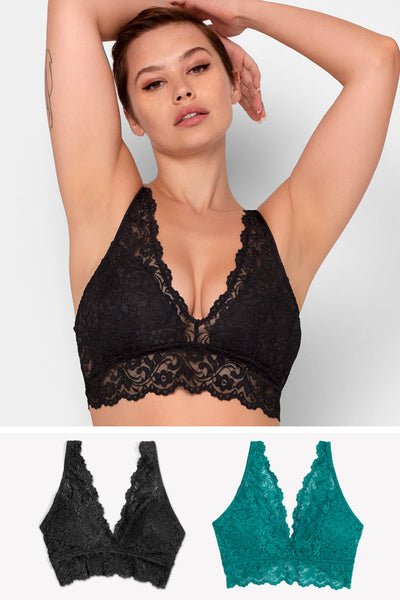 Alyce Ives Intimates Laser Cut Seamless Womens Lounge Bralette, Pack of 4, Laser  Cut 3, Small 