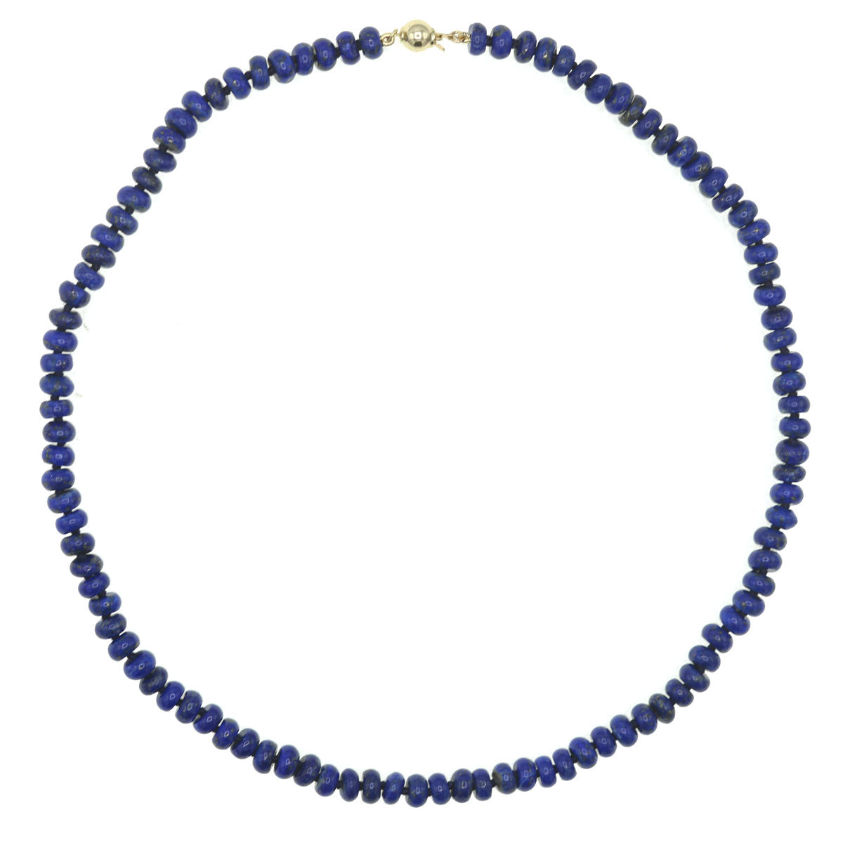 Vintage Lapis Lazuli bead necklace - IntoVintage.co.uk – Intovintage.co.uk