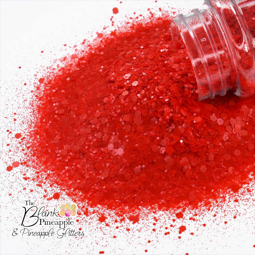 Red Chunky Glitter, Cheery Cherry Chunky Mix Holographic Glitter