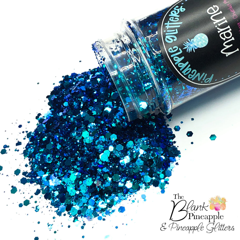 Marine Chunky Mix Color Shifting Polyester Glitter PET Blue Glitter - The Blank Pineapple