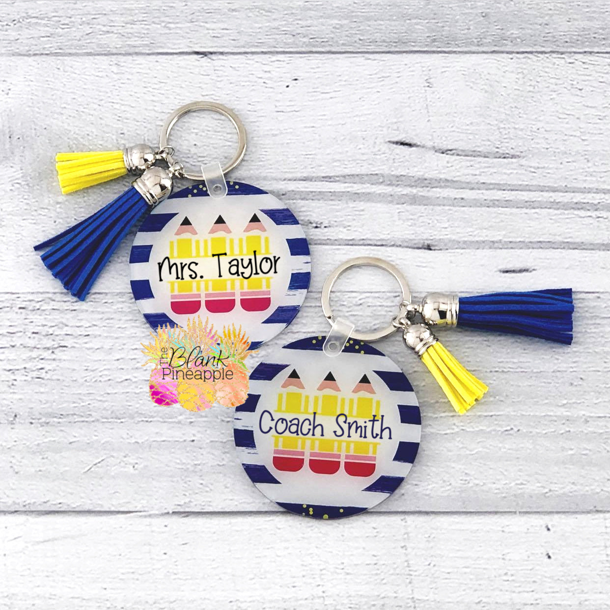 Download Round Acrylic Monogram Pencil Key Ring