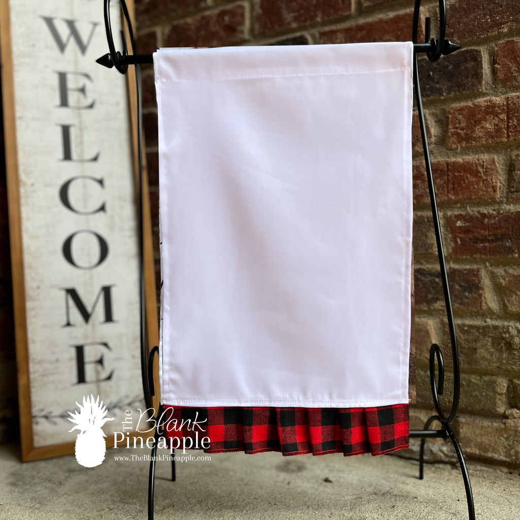 Blank Sublimation Garden Flag 12x18 Single Sided White Polyester Canvas,  Sublimation Flags