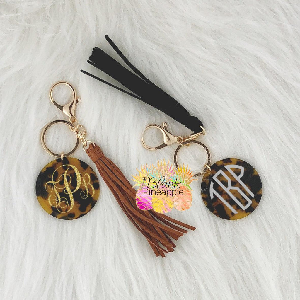 Multi Colored 4cm Blank Disc Blank Acrylic Keychains With Suede Tassel  Vinyl Keyring Gold/Silver Monogrammed Clear Acrylic Disc From Huangvip,  $13.32