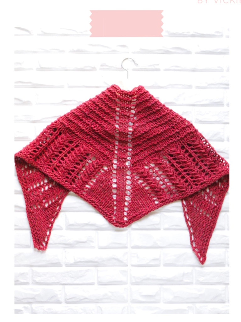 Love Triangle Shawlette Digital Knit Pattern