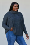 Zenana Full Size Brushed Cowl Neck Sweater