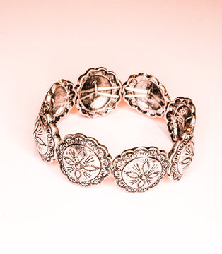 Flower Concho Stretchy Bracelet