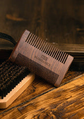 Sandalwood Beard Comb and Boars Hair Brush