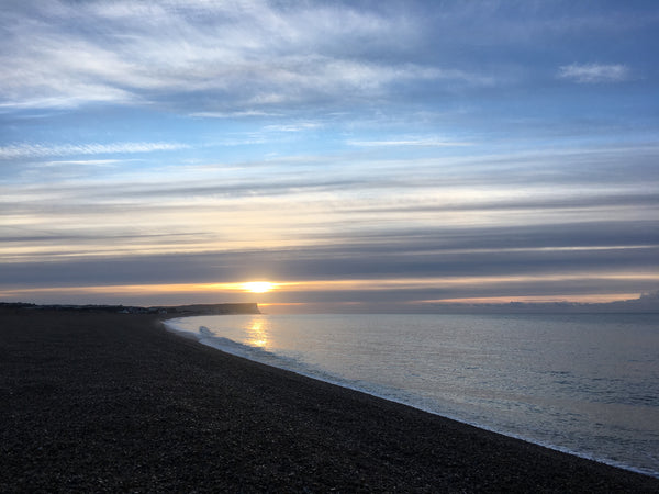 Sunrise in January at the beach