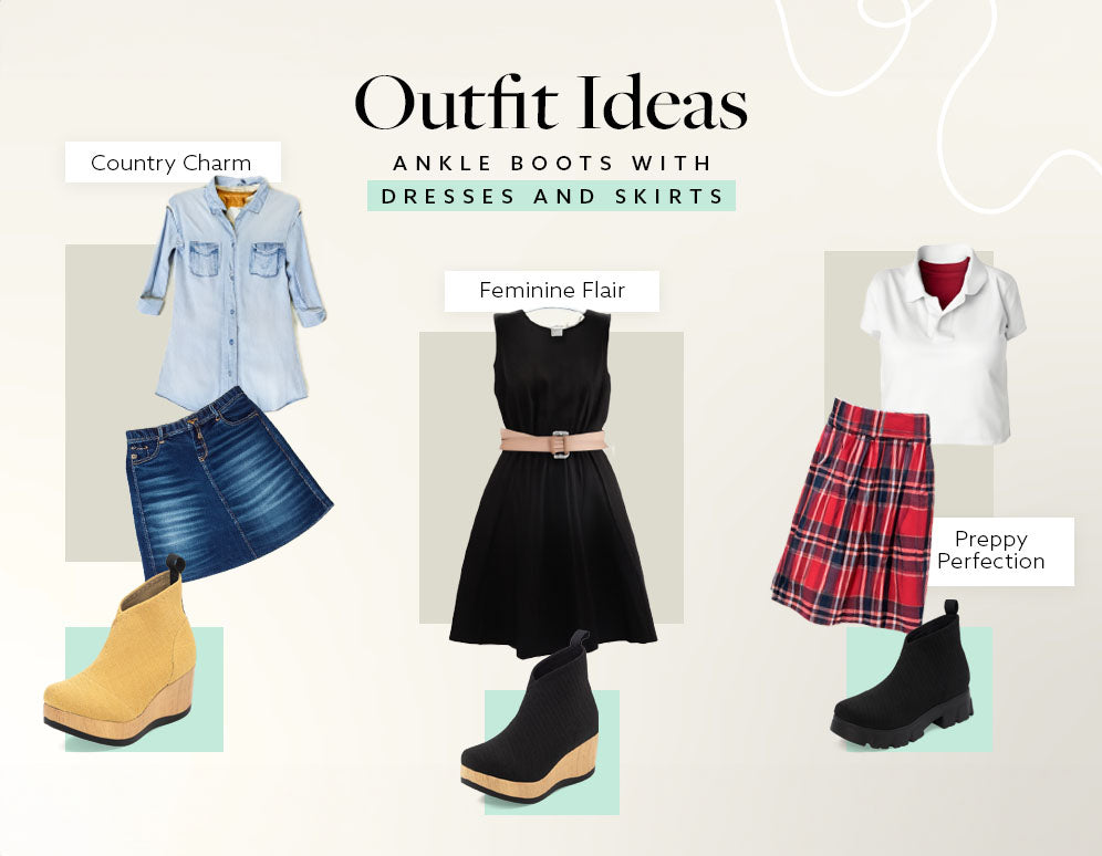 Outfit Ideas: Pairing Ankle Boots with Dresses and Skirts