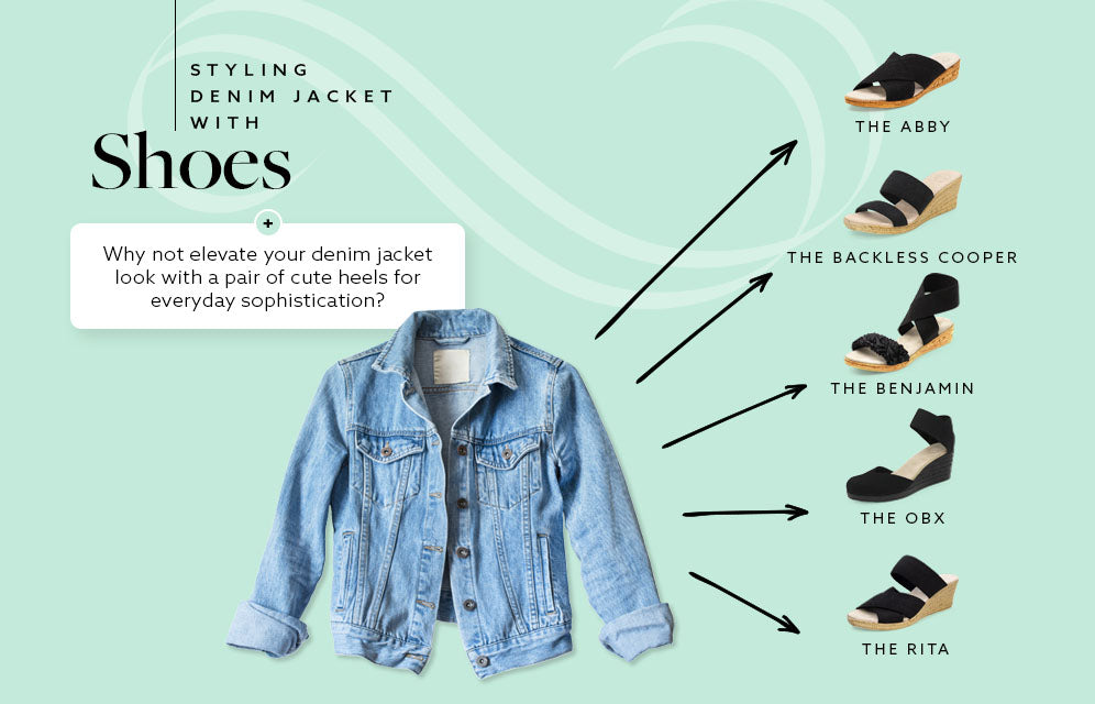 styling denim jacket with shoes