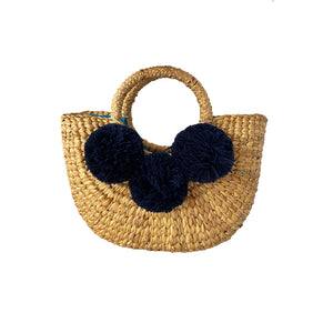 Wicker Scallop Purse in Natural